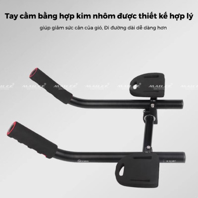 Tay Nắm TT Xe Đạp, Tay nghỉ DH-0608 Hợp Kim Nhôm Đen Nghỉ Tay Địa Hình Đường Trường - Mai Lee