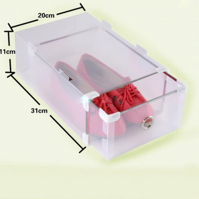 Bộ 5 Hộp Giày Trong Suốt Dạng Ngăn Kéo Viền Khung Kim Loại Hando ( 5 màu ngẫu nhiên )
