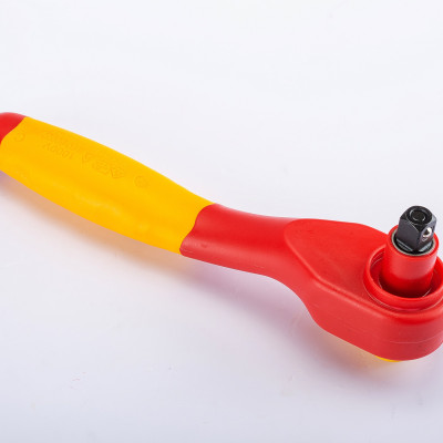 Cờ lê bánh cóc cách điện 1000V VDE đầu 3/8 dài 200mm SATA 12982