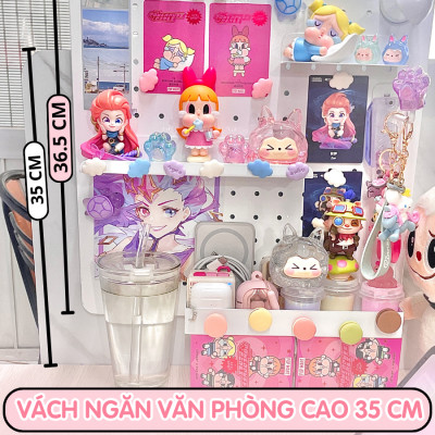 Bảng lỗ Pegboard kim lọai Dola Home móc vách ngăn văn phòng làm việc, móc cửa sổ KHÔNG khoan tường