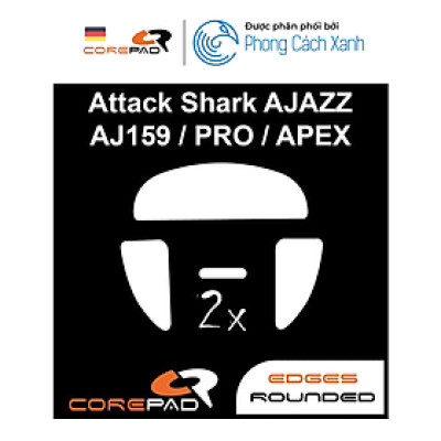 Feet chuột PTFE Corepad Skatez PRO Attack Shark x Ajazz AJ159 PRO / APEX Wireless (2 bộ) - Hàng Chính Hãng