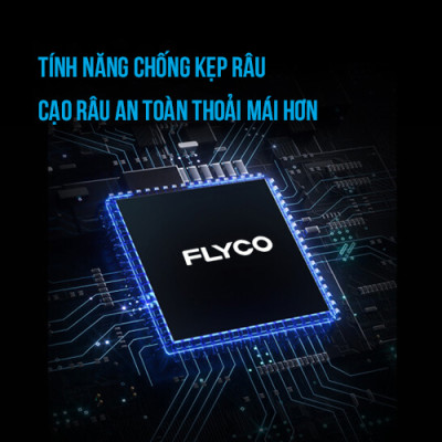 Máy Cạo Râu Flyco 3 Lưỡi Kép FS165VN Thân Máy Kháng Nước Sạc Nhanh 1 Giờ - Hàng Chính Hãng