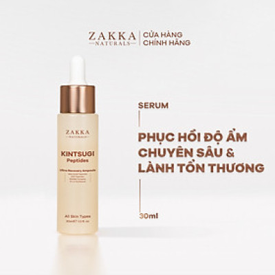 Tinh Chất Phục Hồi Chuyên Sâu Độ Ẩm & Lành Tổn Thương Zakka Naturals Kintsugi Peptides Ultra Recovery Ampoule 30ml