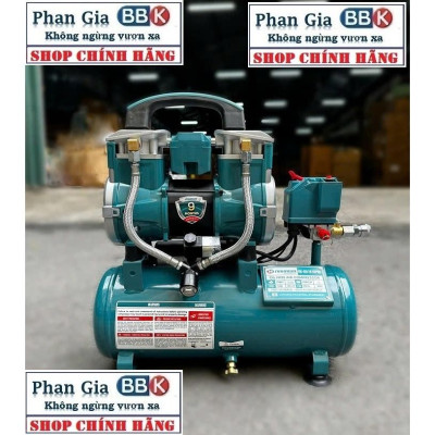 [chính hãƞg] Máy nén khí không dầu NAKAWA 10L - 1350W, tốc nhanh, siêu êm, 100% dây đồng, Bảo hành 1 năm