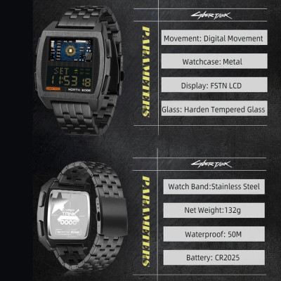 NORTH EDGE Men Digital Sport Watch 50M Waterproof Wrist Watch with Stopwatch Alarm Clock LED Backlight