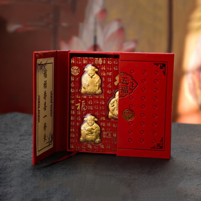 Bộ 5 Ông Thần Tài Ngũ Phúc Lâm Môn mạ vàng may mắn