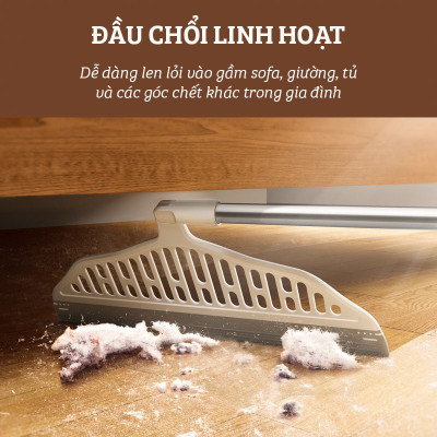 Cây chà sàn nhà tắm , Chổi quét sàn gạt nước ma thuật Silicon DAMAS Magic S1 - Quét nhà tắm , toilet , cửa kính - Lưỡi chổi silicon mềm mại không gây xước sàn, đầu chổi quay 180 độ dễ dàng di chuyển tới mọi góc khuất