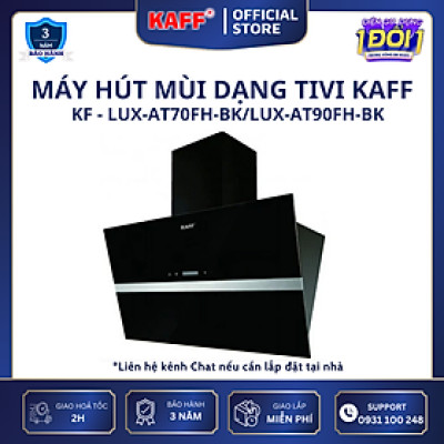Máy hút mùi kính phẳng dạng TV cảm ứng điều khiển từ xa 900mm KAFF KF-LUX-AT90FH-BK - Hàng Chính Hãng