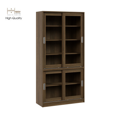 [Happy Home Furniture] LUCA, Tủ sách 4 cánh lùa, 90cm x 35cm x 180cm ( DxRxC), TCL_012