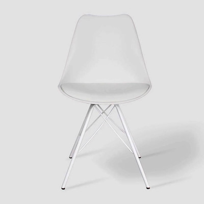 Ghế Demos Mặt Nệm Chân Thép Sơn Trắng IBIE