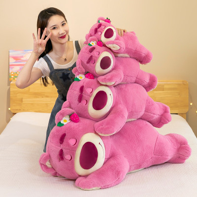 Gấu Bông Gấu Dâu Losto Nằm Dễ Thương Siêu Hot (25cm--->1m3) Gối Ôm Gấu Dâu Losto Cute Mềm Mịn, Hàng Xịn Cao Cấp Loại 1