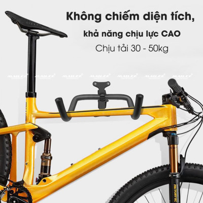 Giá treo xe đạp gắn tường ngang 2 nhánh MTR-360 có điều chỉnh nghiêng 360 độ, gập gọn lên 90 độ, kéo dài thu gọn (đầy đủ phụ kiện) + kèm dây buộc bánh xe - Mai Lee