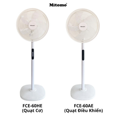 Quạt Đứng 5 Cánh Mitomo FCE-60 hàng chính hãng, Điều Khiển Từ Xa, Hẹn Giờ, Tiếng Ồn Thấp