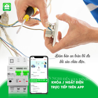 Aptomat Thông Minh Đo Năng Lượng HUNONIC Notec - HNATME