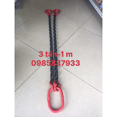 Dây xích cẩu 2 sợi 3 tấn 1m tiêu chuẩn Nhật dùng để móc nối và nâng hạ di chuyển đơn giản dễ dàng