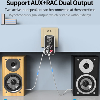 Hàng Chính Hãng - Bộ Thu Phát Bluetooth K16-JA Bluetooth 5.0 Phạm Vi Kết Nối 15m Chế Độ Chuyển Đổi Linh Hoạt Đa Dạng Nguồn Phát Blueooth TF USB AV 3.5mm Remote Sạc USB Kép 5V/2.1A Tự Động Kết Nối Giải Mã HD Hỗ Trợ Thẻ Nhớ Lên Tới 128Gb - ROGTZ