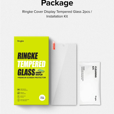 Combo 2 Miếng Dán cường lực Samsung Galaxy Z Fold 6 RINGKE Cover Display Tempered Glass (Màn hình ngoài)_ Hàng chính hãng