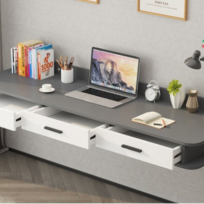 Bàn làm việc, bàn trang điểm treo tường bằng gỗ BTT402 - Nội thất lắp ráp Viễn Đông Adv 