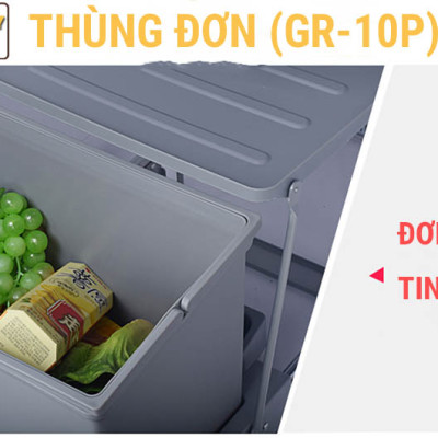 Thùng rác âm tủ bếp nhấn mở tự động cam kết chính hãng Grob