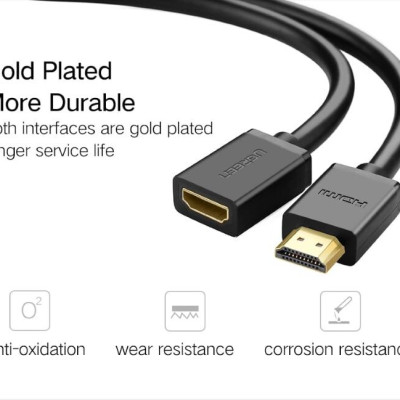Ugreen UG10146HD107TK 5M màu Đen Cáp tín hiệu HDMI nối dài hỗ trợ 4K x 2K - HÀNG CHÍNH HÃNG