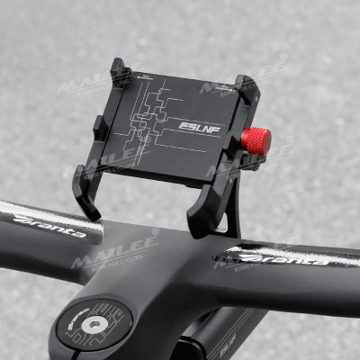 Giá đỡ điện thoại di động hợp kim nhôm cho xe đạp ELZ-01, gắn trên xe đạp touring, điều chỉnh dọc 180 độ, xoay ngang 360 độ, có thể gắn camera - Mai Lee
