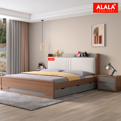 Giường ngủ ALALA14 (1m8 x 2m) cao cấp/ Miễn phí vận chuyển và lắp đặt/ Đổi trả 30 ngày/ Sản phẩm được bảo hành 5 năm từ thương hiệu ALALA/ Chịu lực 700kg
