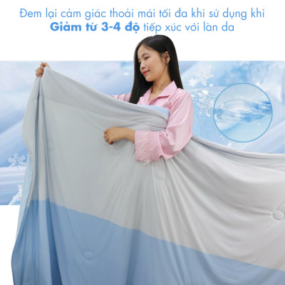 [CHĂN HÈ MÁT LẠNH] Mền lạnh I Cool Advance NIN House NM8034 1m6x2m1 | Chăn chần Ice Silk