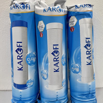 Combo 3 Lõi Lọc Nước Karofi 1,2,3 Dùng Cho Máy S-S038 - Hàng chính hãng