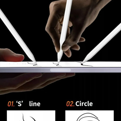 Bút Cảm Ứng Wiwu Pencil W Dành Cho Ipad Sạc Không Dây Từ Tính, Có Chỉ Báo Pin Trên Thân Bút - Hàng Chính Hãng