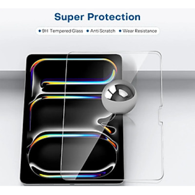 Miếng dán màn hình kính cường lực cho iPad Air 11 13 inch M4 2024/ iPad Air 6 M2 11 inch 2024 hiệu Gucase (mỏng 0.2 mm, vát cạnh 2.5D, chống trầy, chống va đập - hàng nhập khẩu