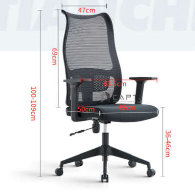 Ghế xoay làm việc ngả lưng thư giãn Ghế văn phòng lưng cao bọc vải lưới CM4516-M tại HCM Modern Manager Chair