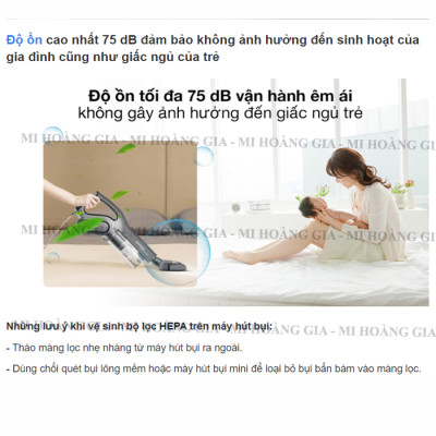 Máy Hút Bụi Deerma Cầm Tay 2 trong 1 DX700S - Hàng chính hãng