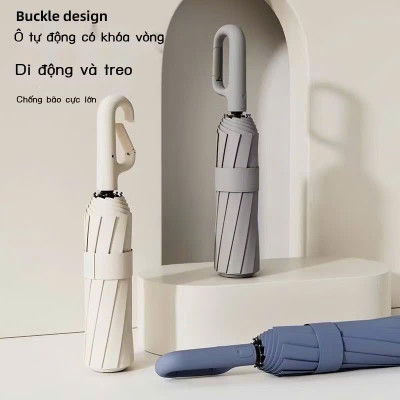 Ô Dù Gấp Gọn 10 Nan Kép - Chắc Chắn, Chống Lật, Tay Cầm Thông Minh, Chống Tia UV 99% - HÀNG CHÍNH HÃNG MINIIN