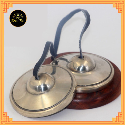 Chuông thiền Tây Tạng Tingsha Cymsha Cymbals Chiêng đồng thủ công Mật tông Chuông Yoga Chập Cheng Chũm Chọe kèm bao gấm