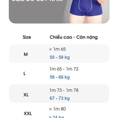 Combo 4 quần lót nam Boxer Bamboo Organic mềm mịn thoáng mát thấm hút mồ hôi MRM Manlywear - Màu Ngẫu Nhiên