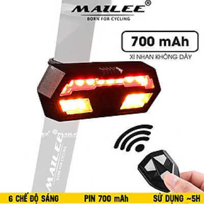 Đèn Hậu Xi Nhan Xe Đạp LY-5509 Điều Khiển Từ Xa 700mAh Có âm thanh khi rẽ Sạc USB An Toàn Ban Đêm, Chống nước đi mưa - Mai Lee