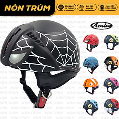 Mũ bảo hiểm xe máy trẻ em Andes 181S có kính âm an toàn cho trẻ có vòng đầu từ 48-51cm