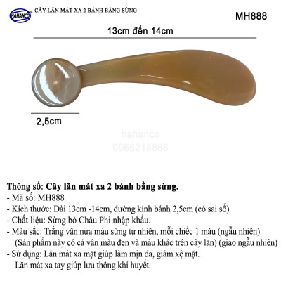 Cây lăn 2 bánh Massage bằng sừng - lăn mặt giúp làm đẹp da & không bị tĩnh điện- MH888