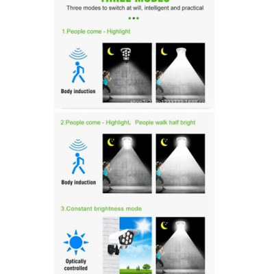 Đèn led KG8S cob cảm biến di chuyển thông minh, giả camera chống trộm, sử dụng năng lượng mặt trời chống thấm nước - Hàng chính hãng