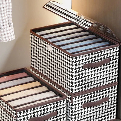 Hộp Vải Đựng Quần Áo 6 Ngăn Cao Cấp - Túi Đựng Quần Áo Có Nắp, Thiết Kế Gọn Gàng - HÀNG CHÍNH HÃNG MINIIN