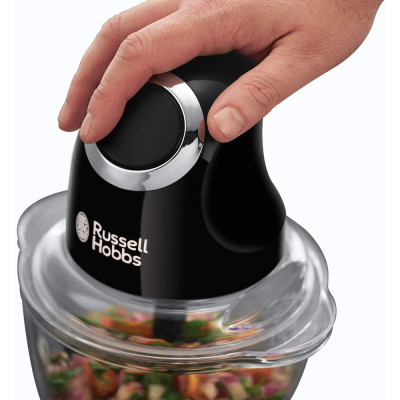 Máy Xay Mini Russell Hobbs 24662-56 Công Suất 200W Màu Đen, nhỏ gọn, dung tích 1l - Hàng chính hãng nhập khẩu từ Đức và EU