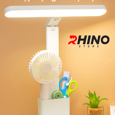 Đèn học LED 3 ánh sáng bảo vệ mắt chống cận cảm ứng Rhino L202, tích điện đa năng làm việc, để bàn học