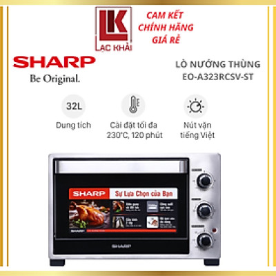 Lò nướng Sharp EO-A323RCSV-ST 32 lít , công suất 1500W - Nướng xiên quay - Hàng chính hãng