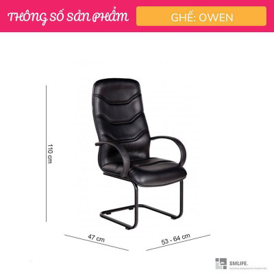 Ghế văn phòng chân quỳ bọc da SMLIFE Owen