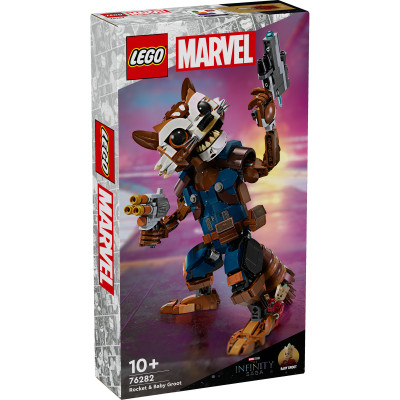 LEGO SUPERHEROES 76282 Đồ chơi lắp ráp Mô hình nhân vật Rocket (566 chi tiết)