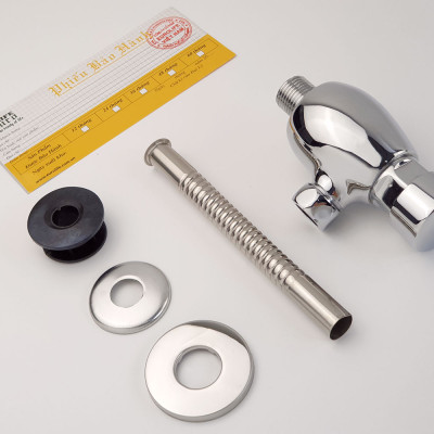 Van xả tiểu nhấn nam, chất liệu Đồng mạ Chrome Eurolife EL-XT140 (Trắng bạc)