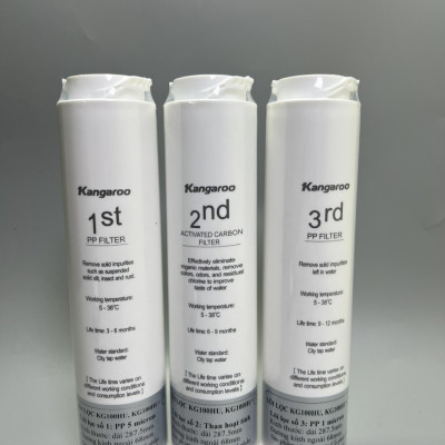 Bộ Lõi lọc 123 KG100HU, KG100HU+ dành cho các máy Kangaroo KG100HU, KG100HU+, KG100MED, KG100EED, KG-Y1MED-  Hàng chính hãng