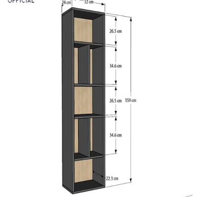 Kệ Gỗ Treo Tường Có Vách Sau Tundo CTKT520 KT 159x24x32cm