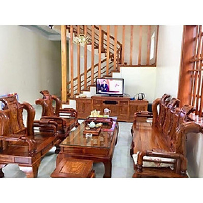 bộ bàn ghế phòng khách gỗ hương giá đã bao gồm phí ship