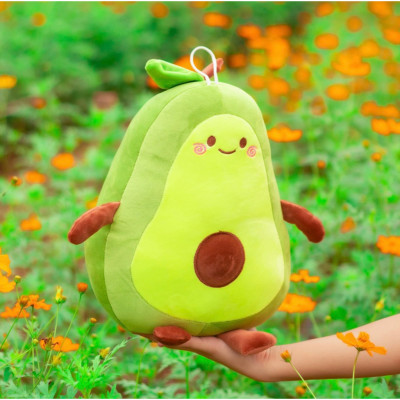 Gấu bông quả bơ cao cấp, gối ôm quả bơ vải nhung co giãn 4 chiều